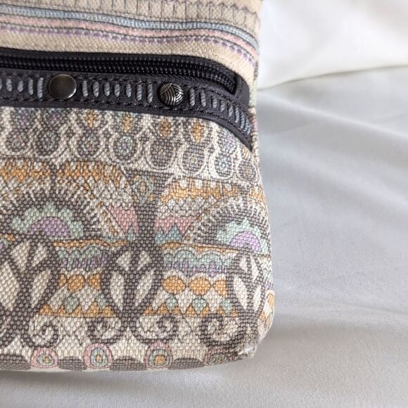 Sakroots Mini Campus One World Brown Faux Leather Convertible Straps/ Cr… - Picture 13 of 14